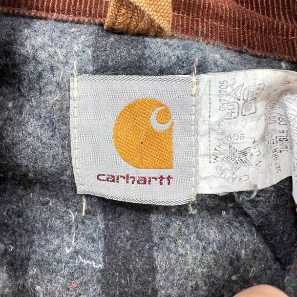 Vintage Carhartt J01 Distressed Detroit Blanket Lined Jacket USA Made Size 46 L - Picture 4 of 13